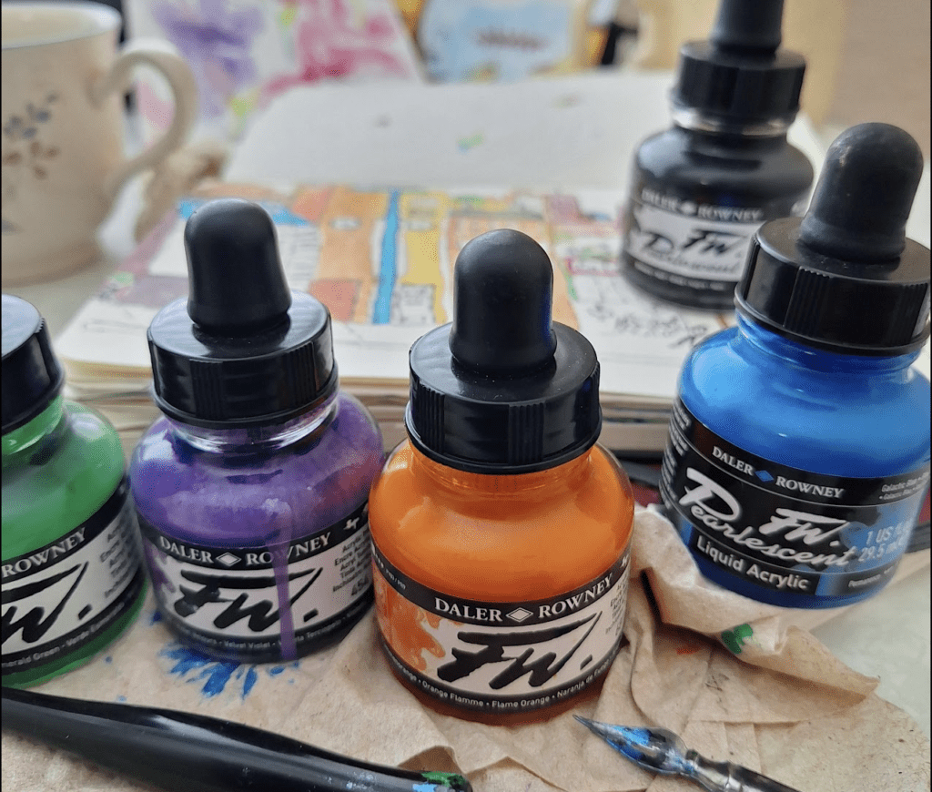 Ink colors on drawing